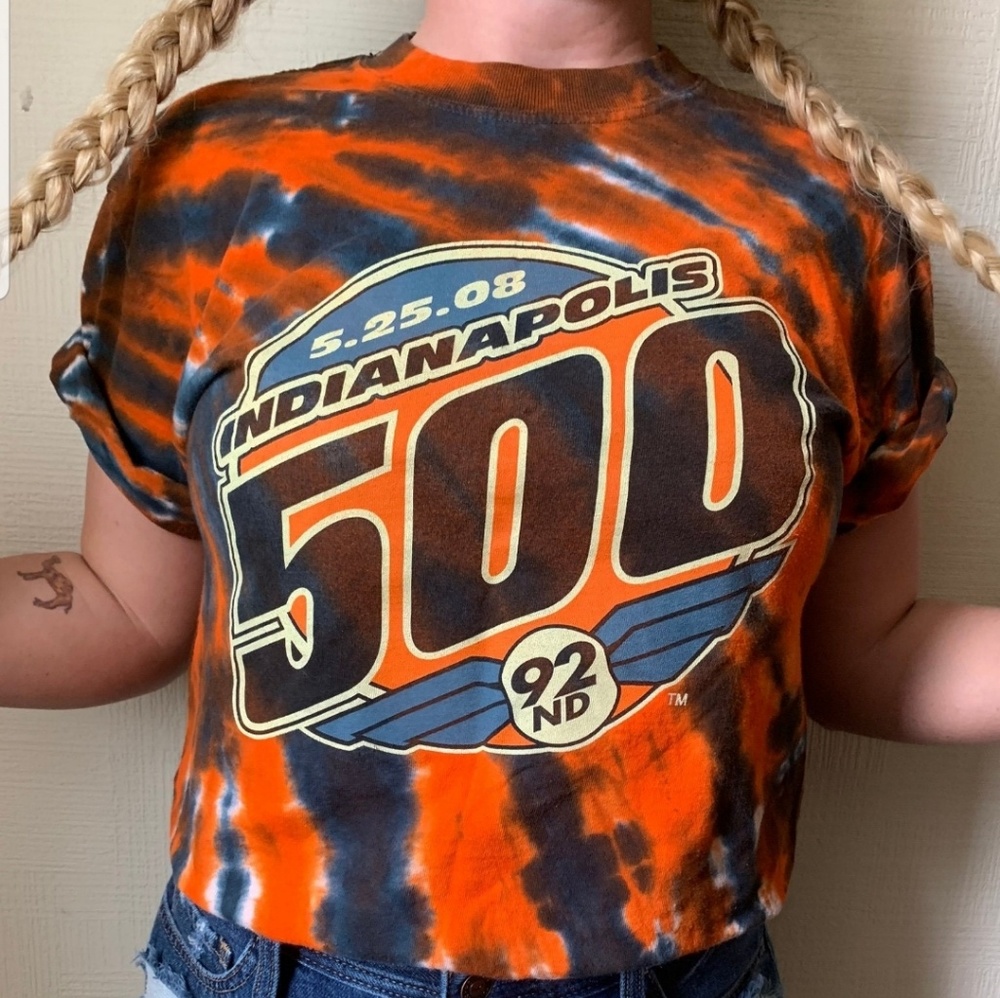 Indy 500 Tie Dye Tee 2008 AUTHENTIC - Picture 1 of 2